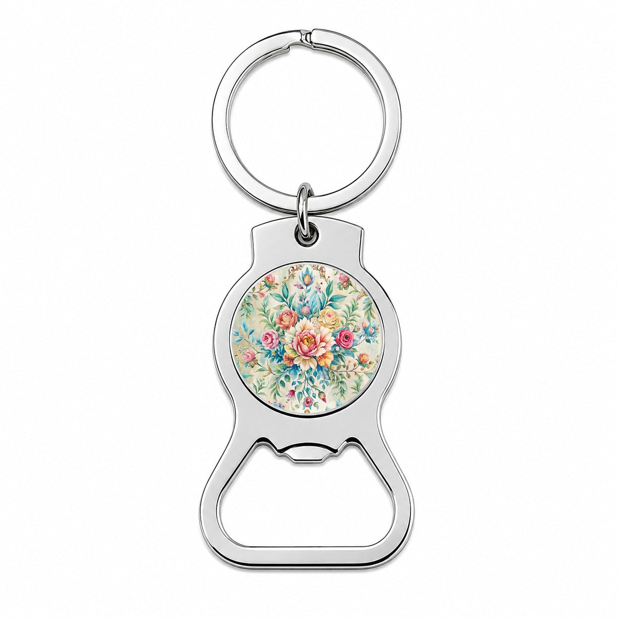 Elegant Bohemian Wallpaper Bottle Opener Keychain