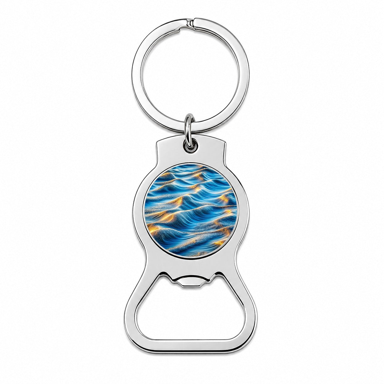 River Lake Waves Bottle Opener Keychain