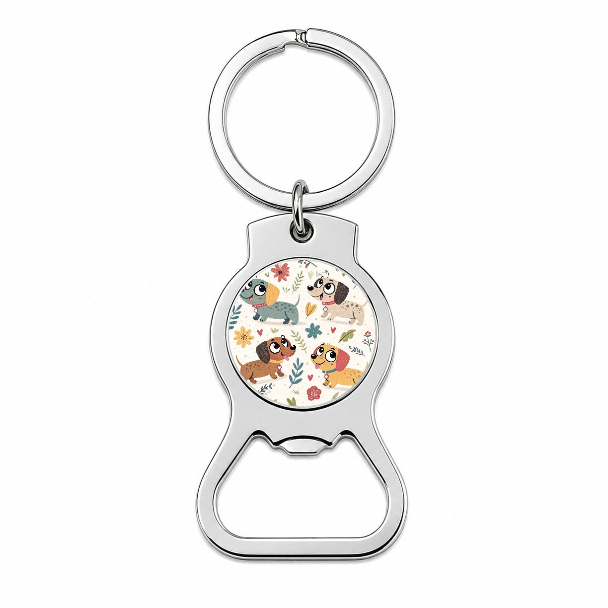 Adorable Dogs Bottle Opener Keychain