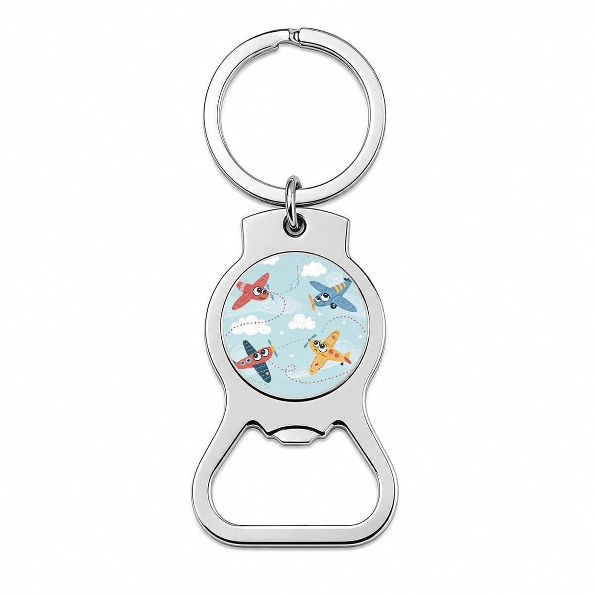 Airplanes Cute Cartoon Bottle Opener Keychain