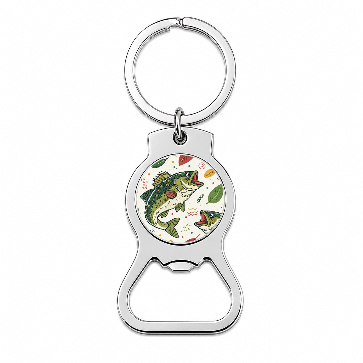 Bass Fish Fishing Cute Cartoon Bottle Opener Keychain