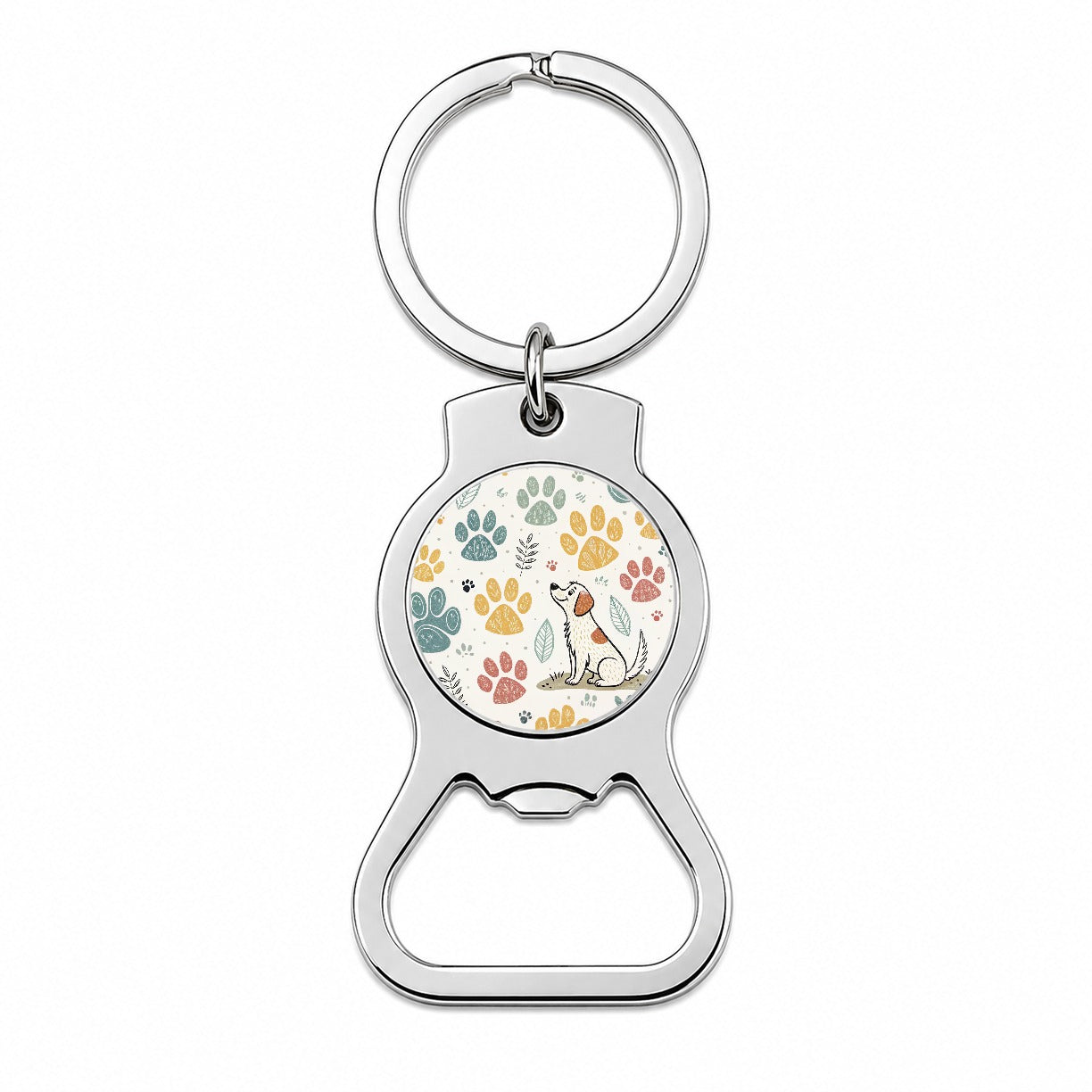 Dog Paw Prints Adorable Bottle Opener Keychain