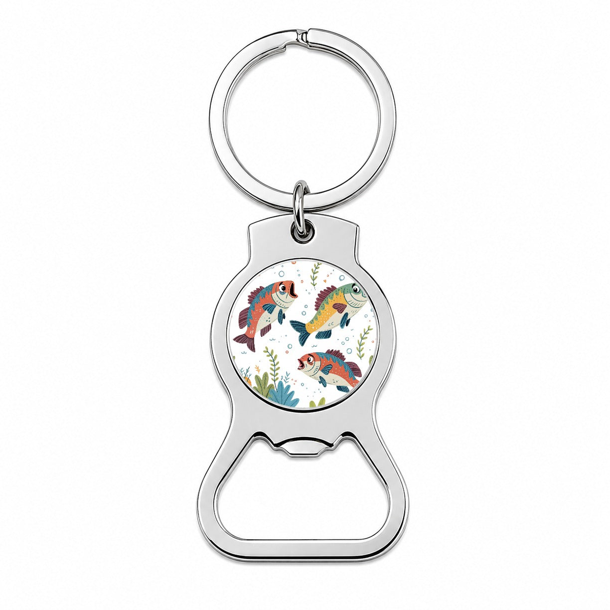 Fish Fishing Cute Cartoon Bottle Opener Keychain