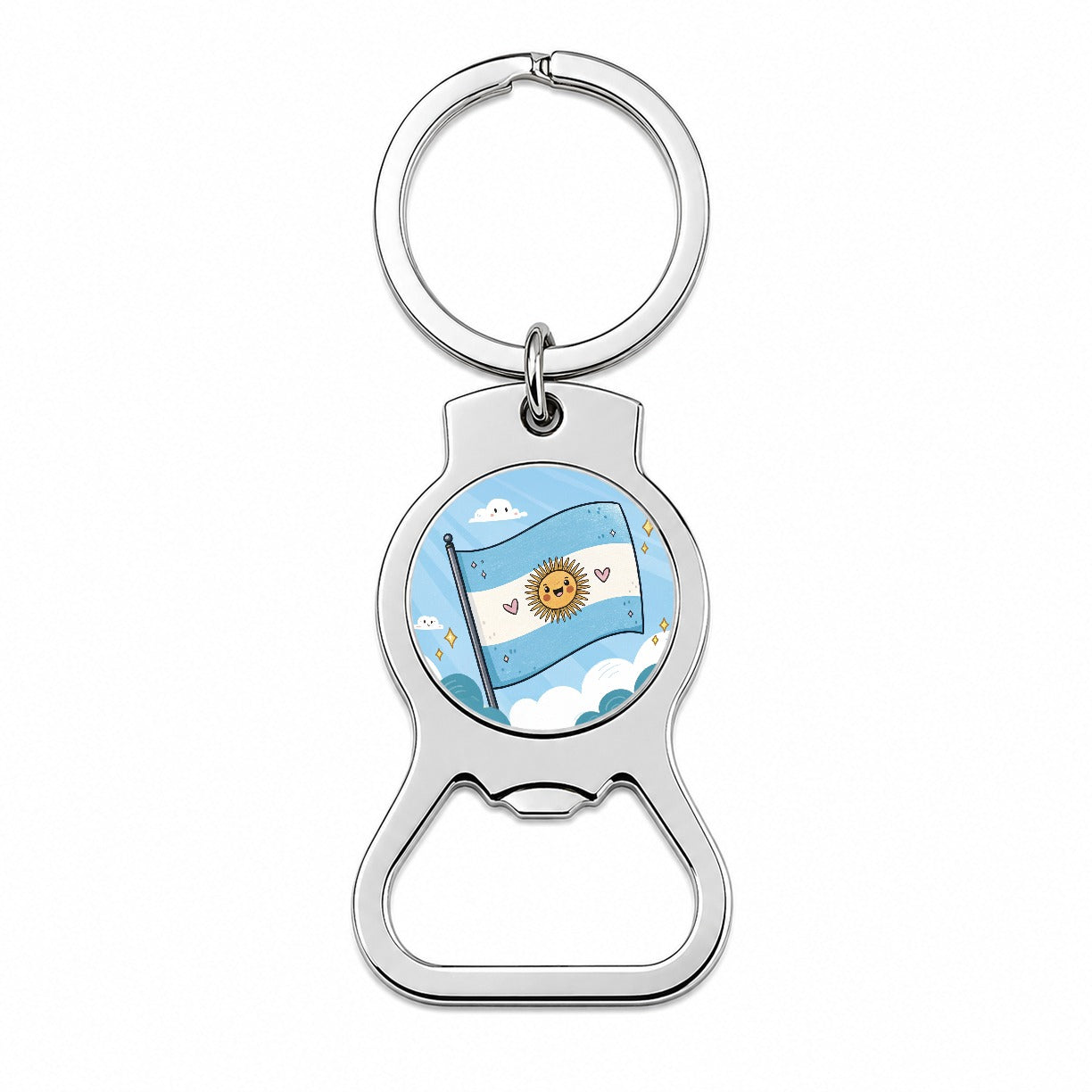 Kawaii Argentina Flag Bottle Opener Keychain