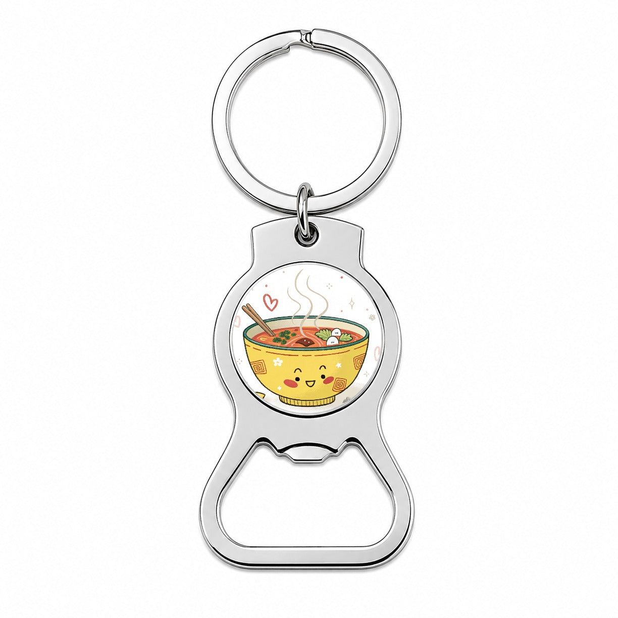 Kawaii Bowl Of Soup Bottle Opener Keychain