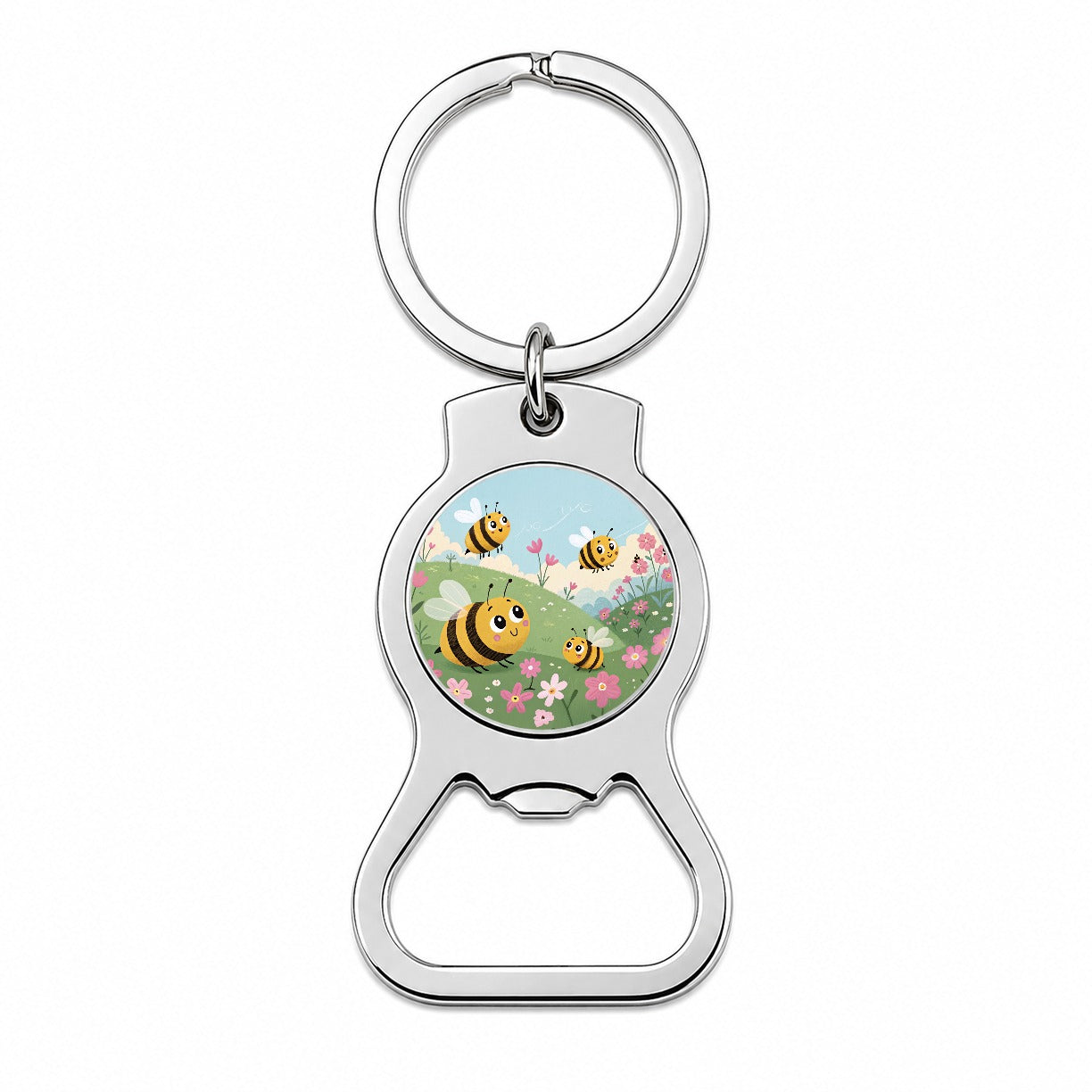 Kawaii Bumble Bees Bottle Opener Keychain