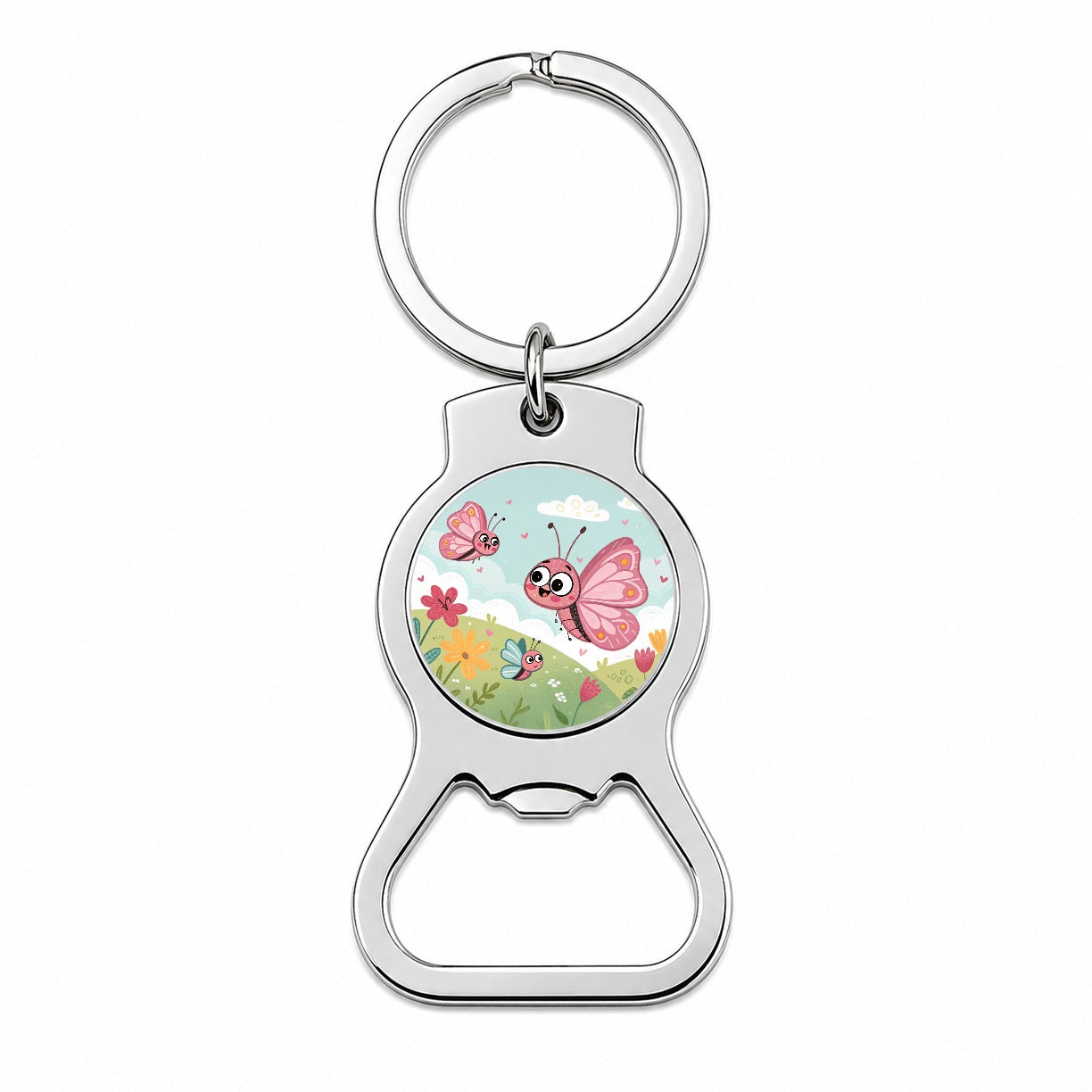 Kawaii Butterflies Bottle Opener Keychain