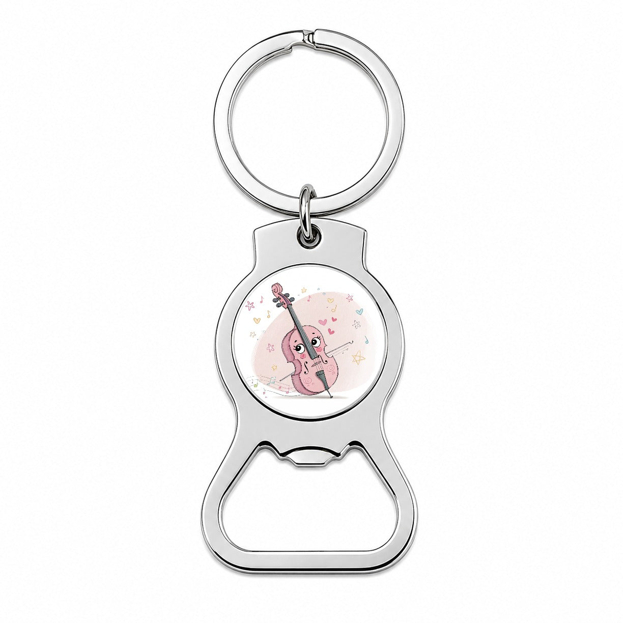Kawaii Cello Music Bottle Opener Keychain
