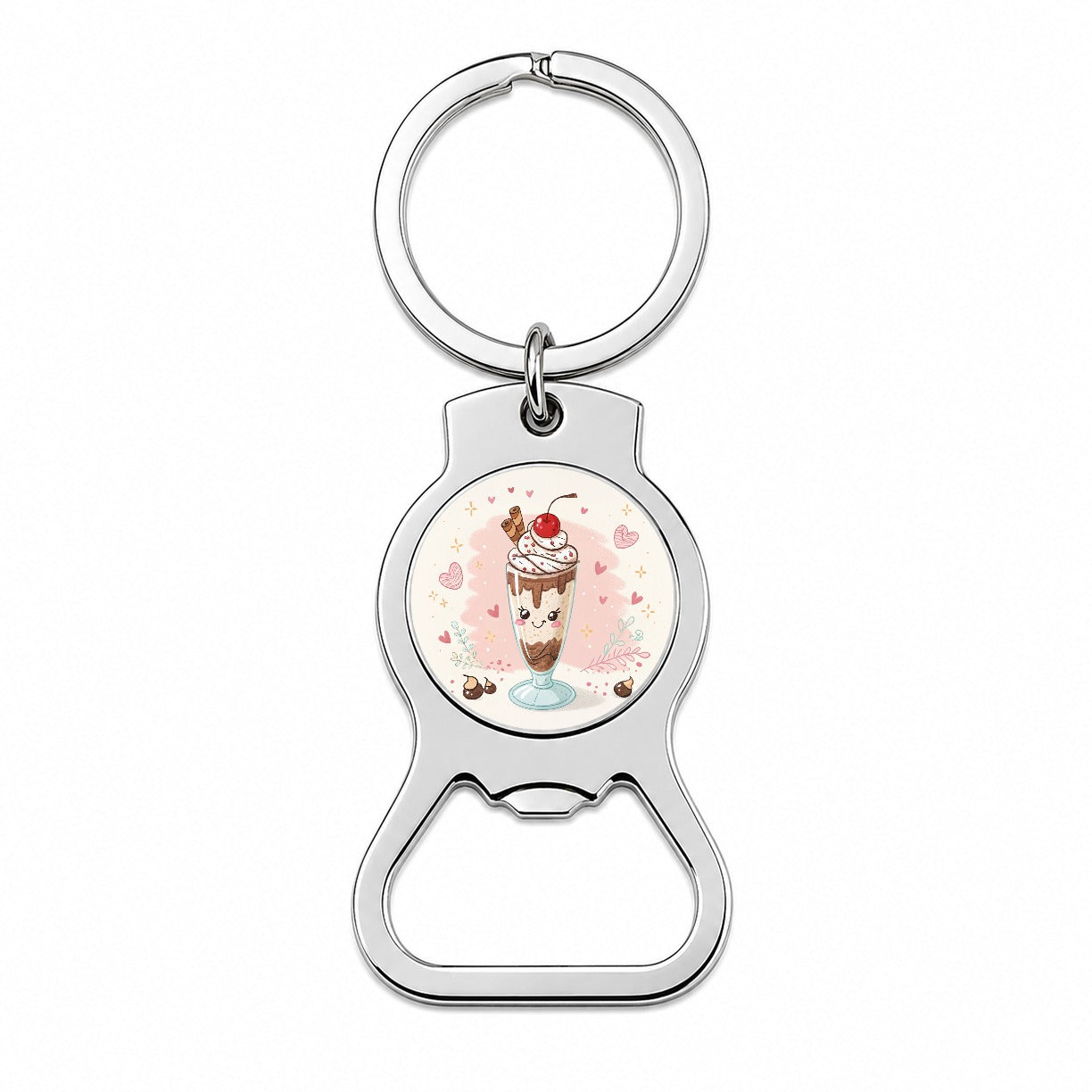 Kawaii Chocolate Milk Shake Bottle Opener Keychain