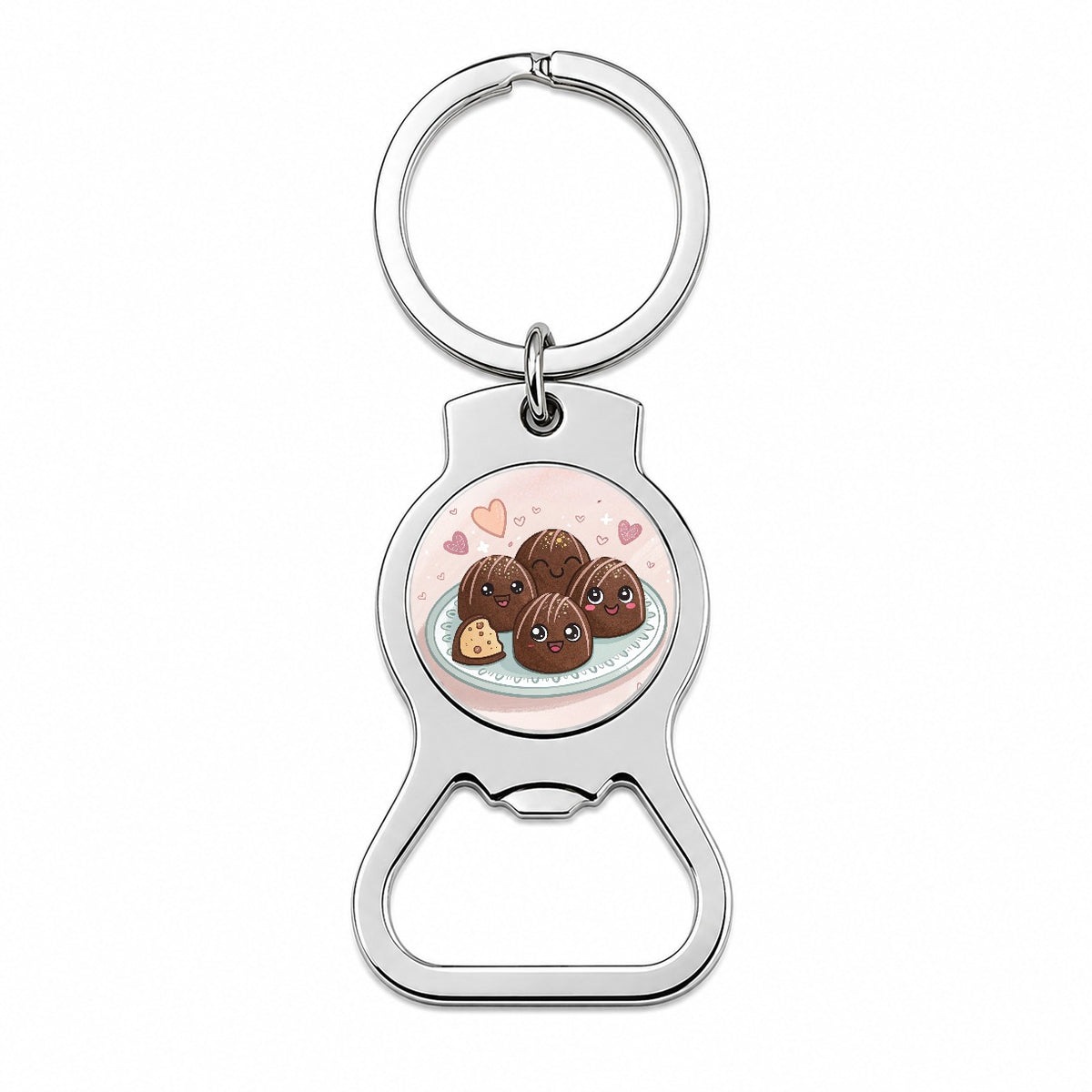 Kawaii Chocolate Truffles Bottle Opener Keychain