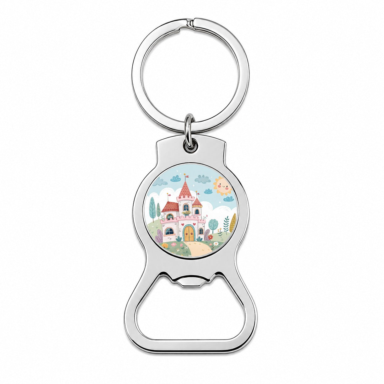 Kawaii Cute Castle Bottle Opener Keychain
