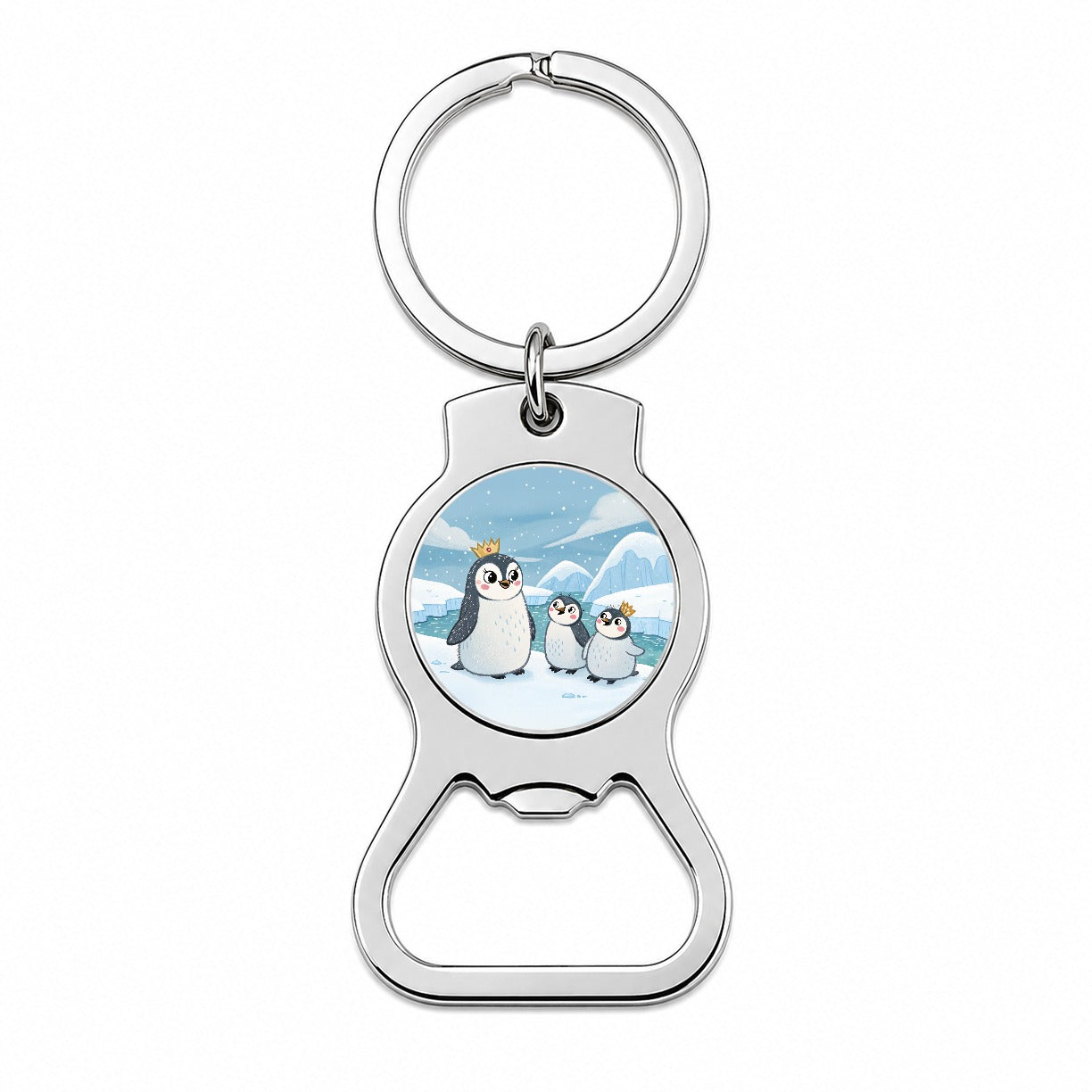 Kawaii Emperor Penguins Bottle Opener Keychain