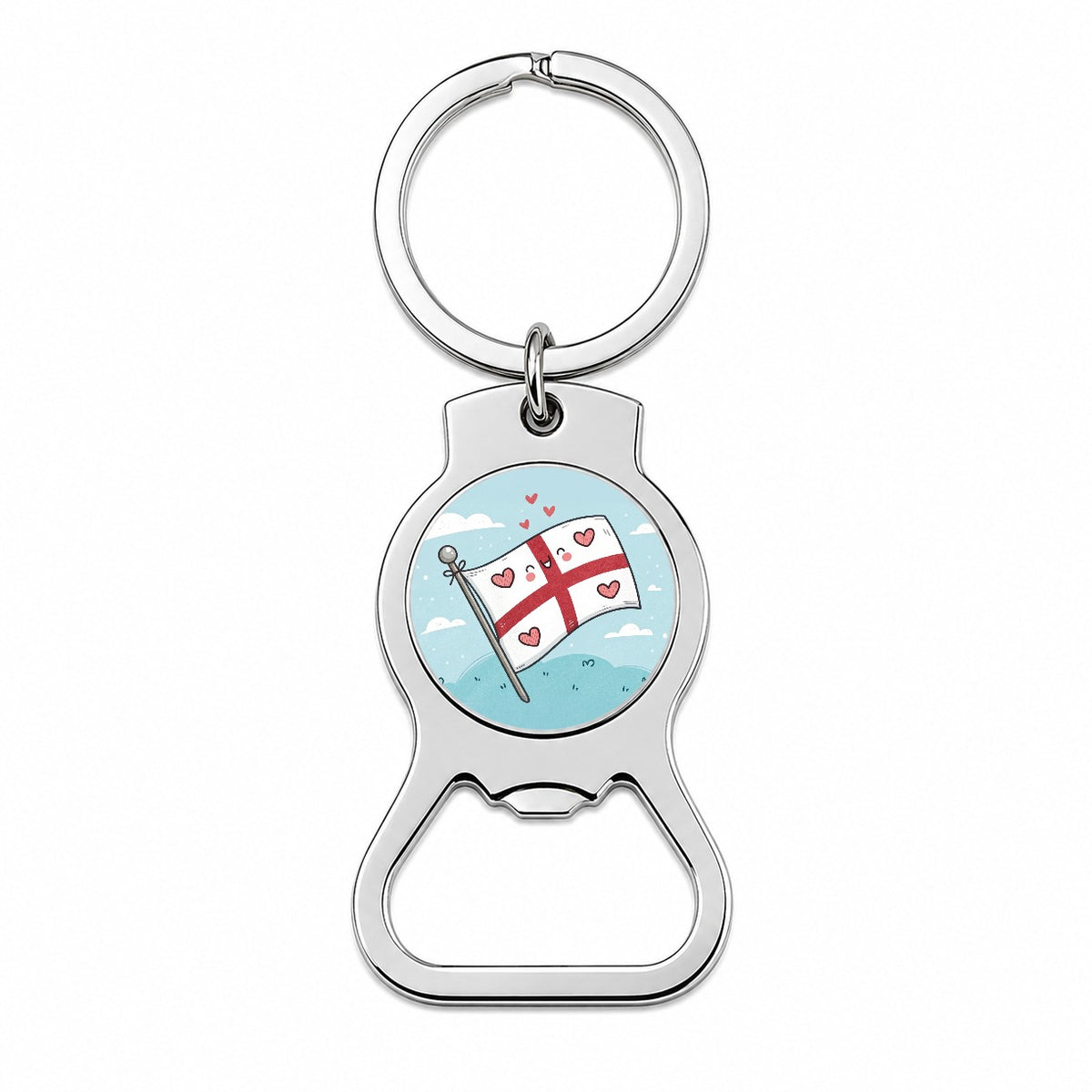Kawaii England Flag Bottle Opener Keychain