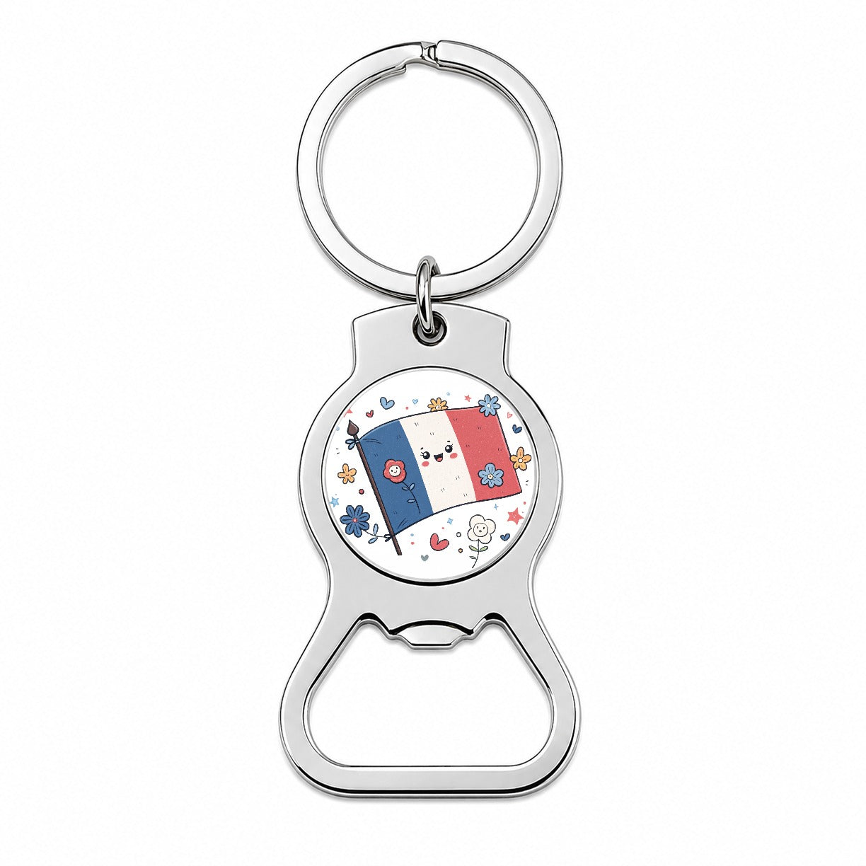 Kawaii France Flag Bottle Opener Keychain