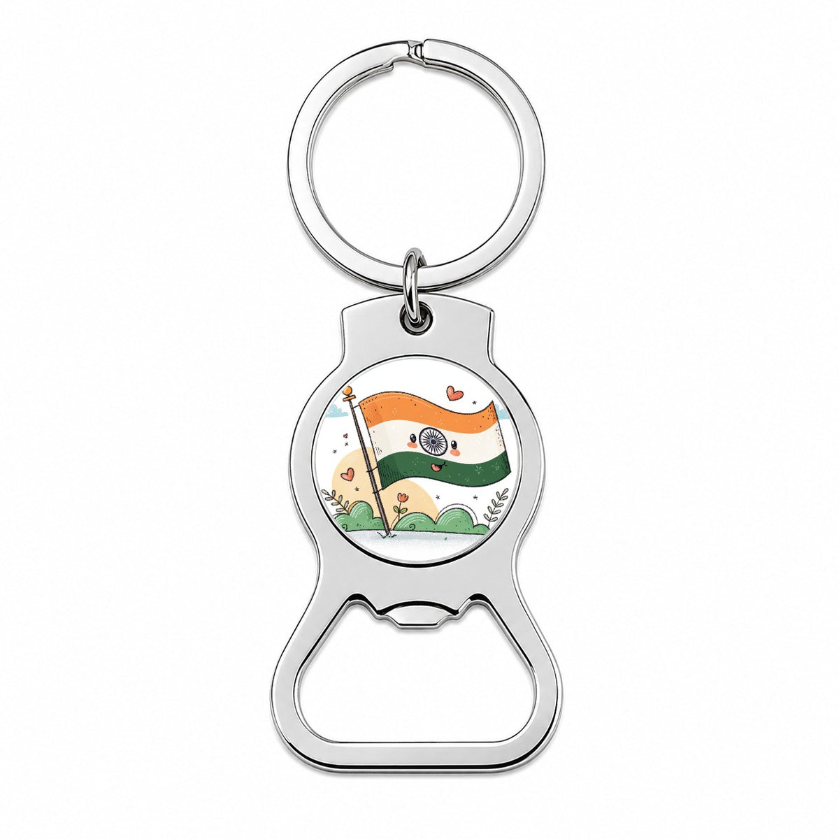 Kawaii India Flag Bottle Opener Keychain