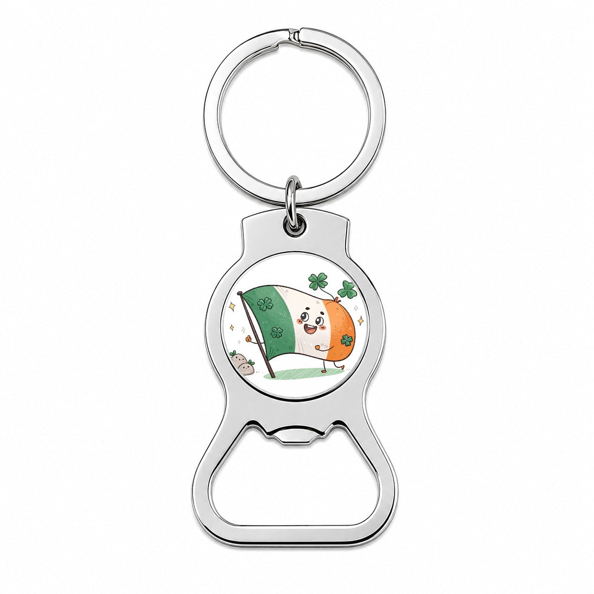 Kawaii Ireland Flag Bottle Opener Keychain