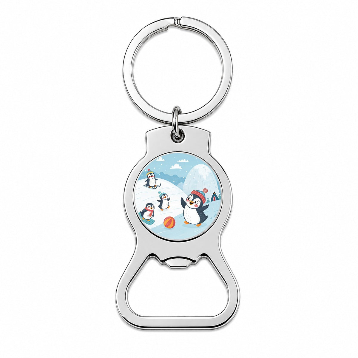 Kawaii Penguins Bottle Opener Keychain