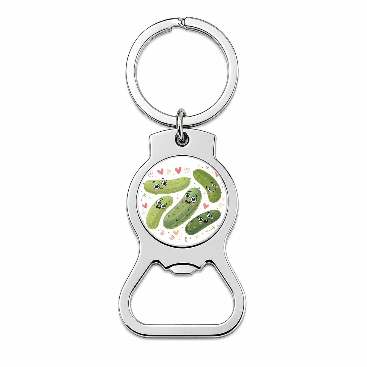 Kawaii Pickles Bottle Opener Keychain