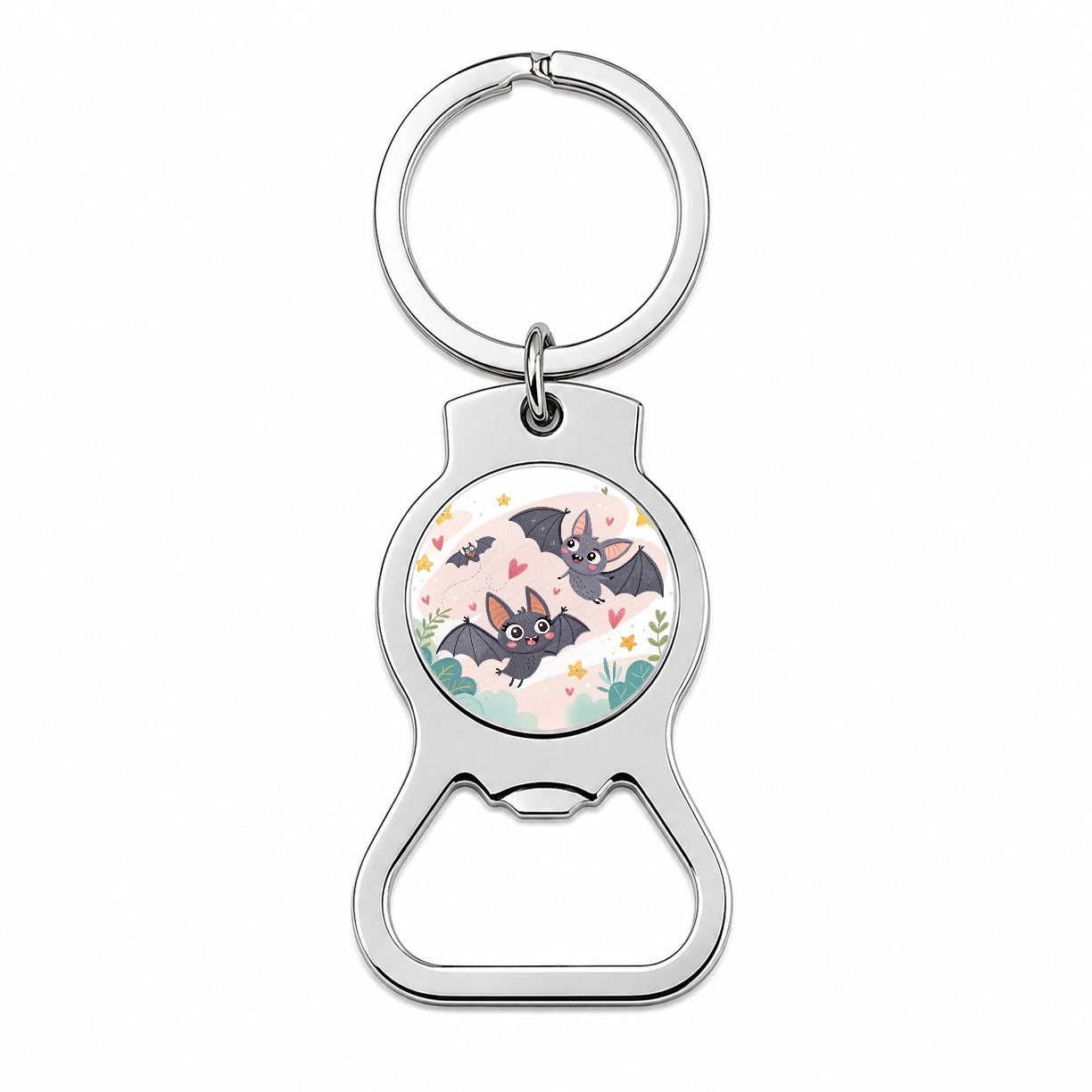 Kawaii Scattered Bats Bottle Opener Keychain