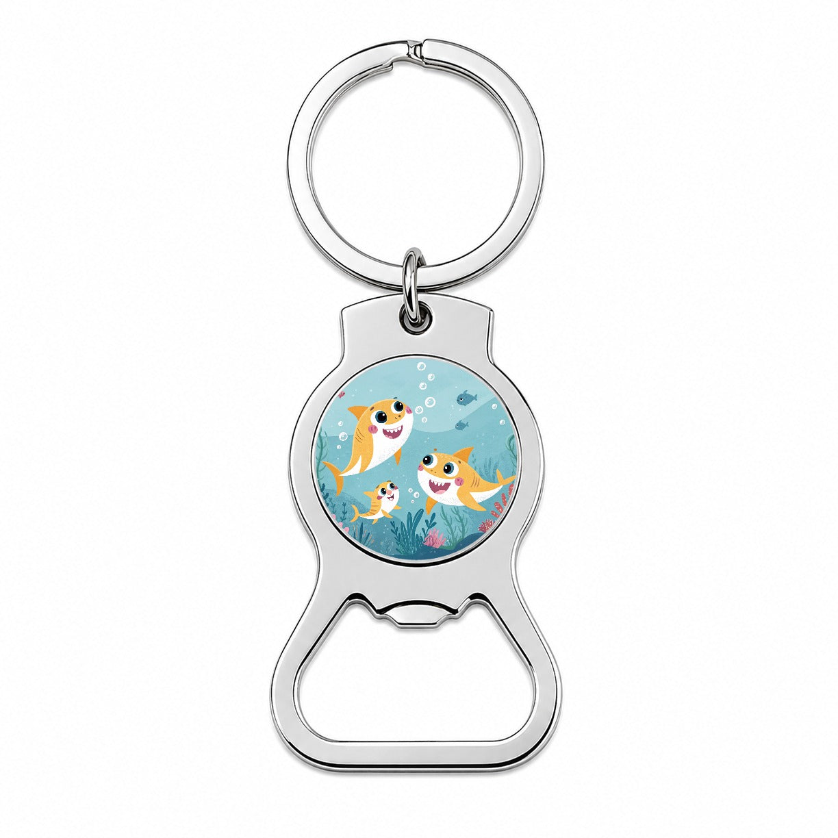 Kawaii Sharks Bottle Opener Keychain