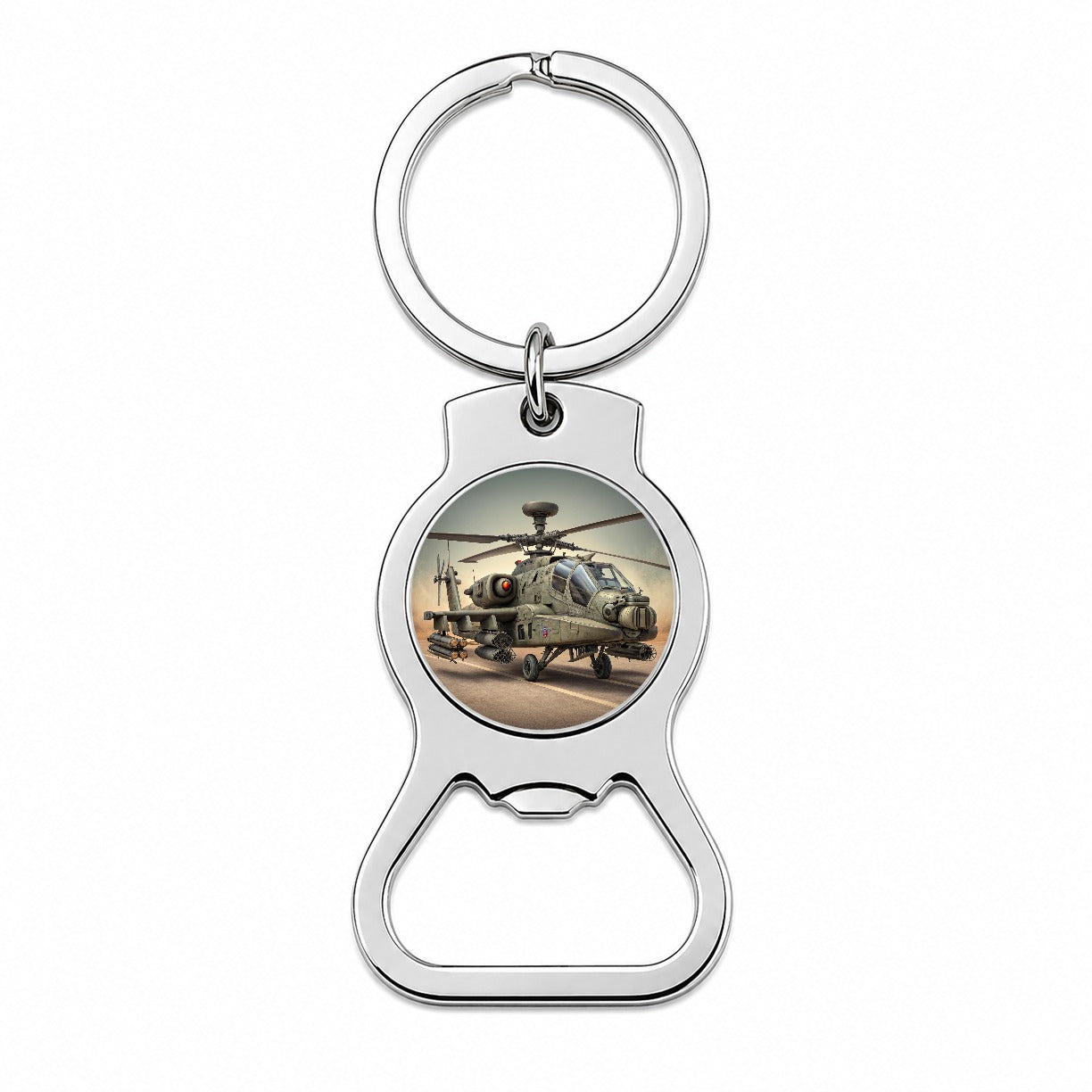 AH-64 Apache US Army Attack Helicopter Bottle Opener Keychain