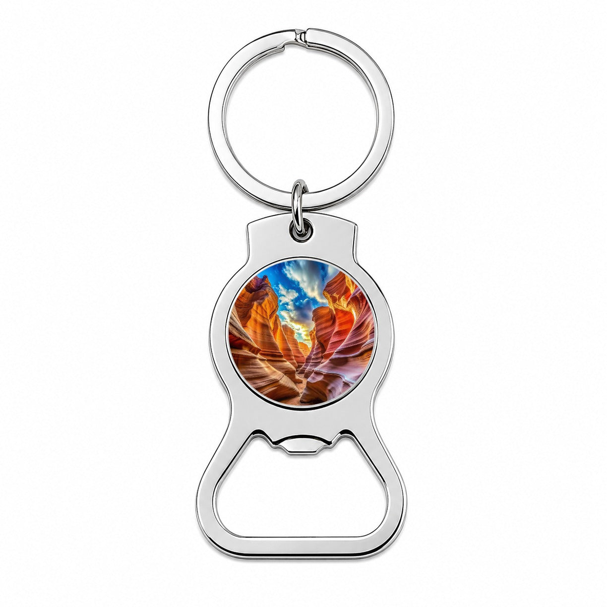 Antelope Slot Canyon Utah Nevada Bottle Opener Keychain