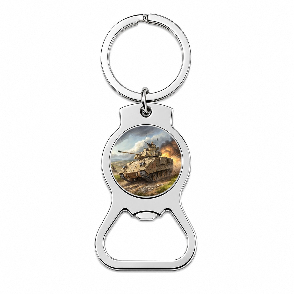 Bradley Fighting Vehicle US Army Armor Bottle Opener Keychain