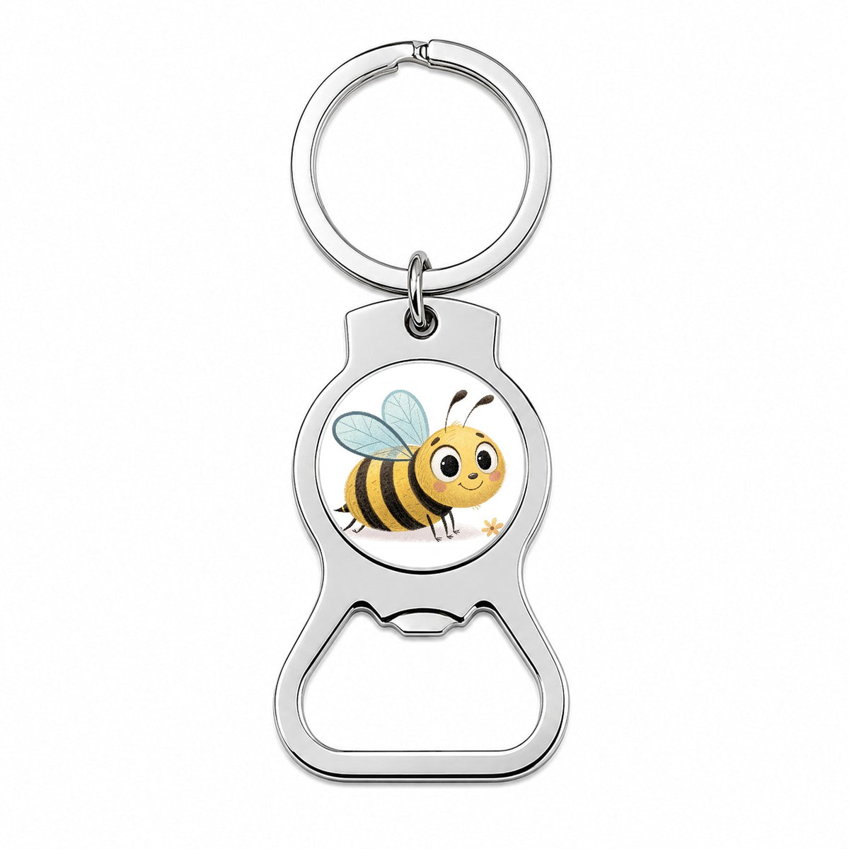Bumble Bee Children's Illustration Style Bottle Opener Keychain