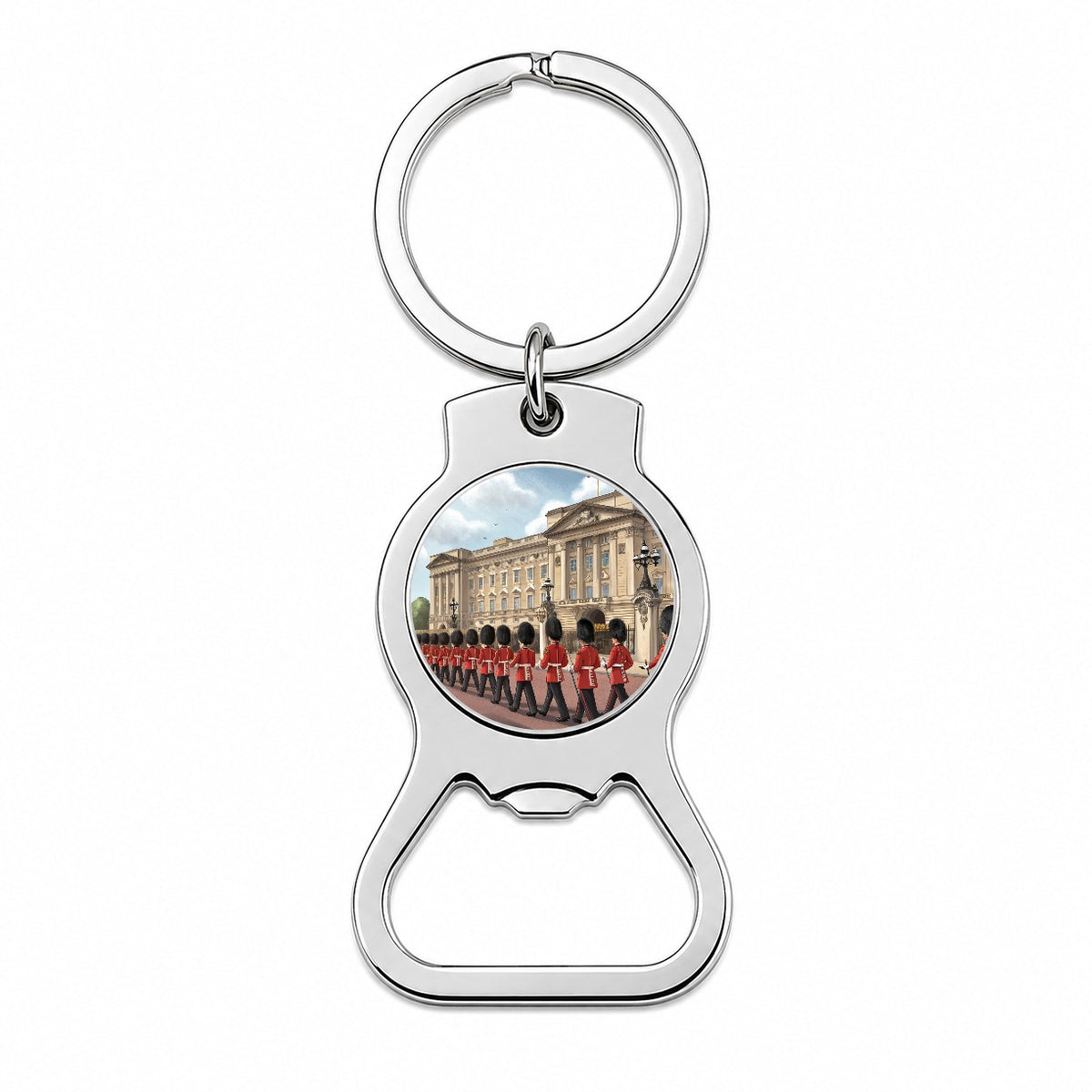 Changing Of The Guard At Buckingham Palace London England Bottle Opener Keychain