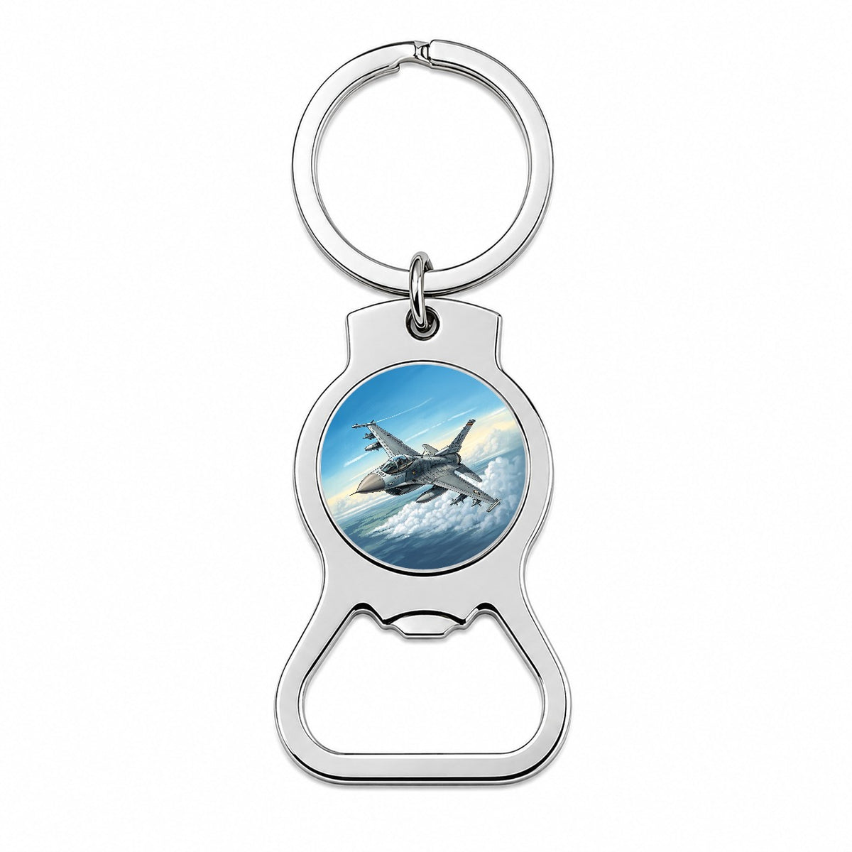 F-16 Fighting Falcon Viper Air Force Superiority Fighter Plane Bottle Opener Keychain