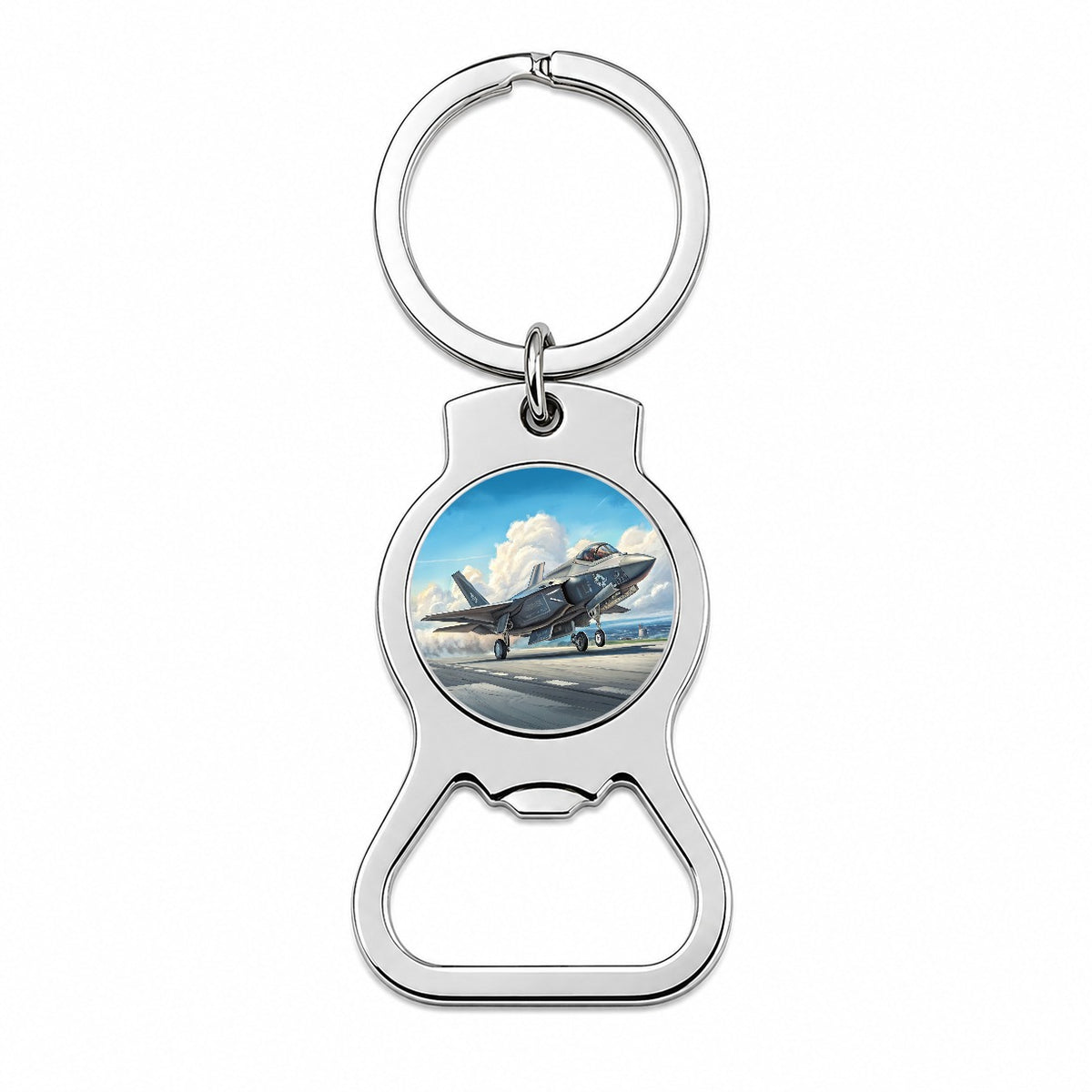 F-35 Lightning II Air Force Navy Marines Strike Fighter Plane Bottle Opener Keychain