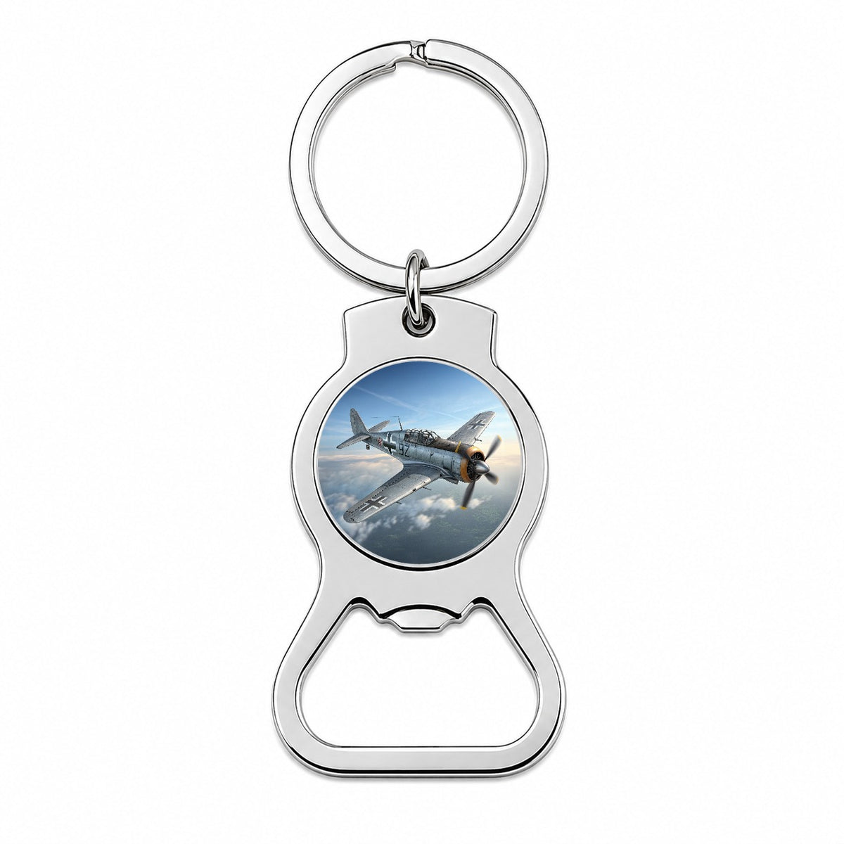 Focke Wulf Fw-190 WWII German Fighter Plane Bottle Opener Keychain