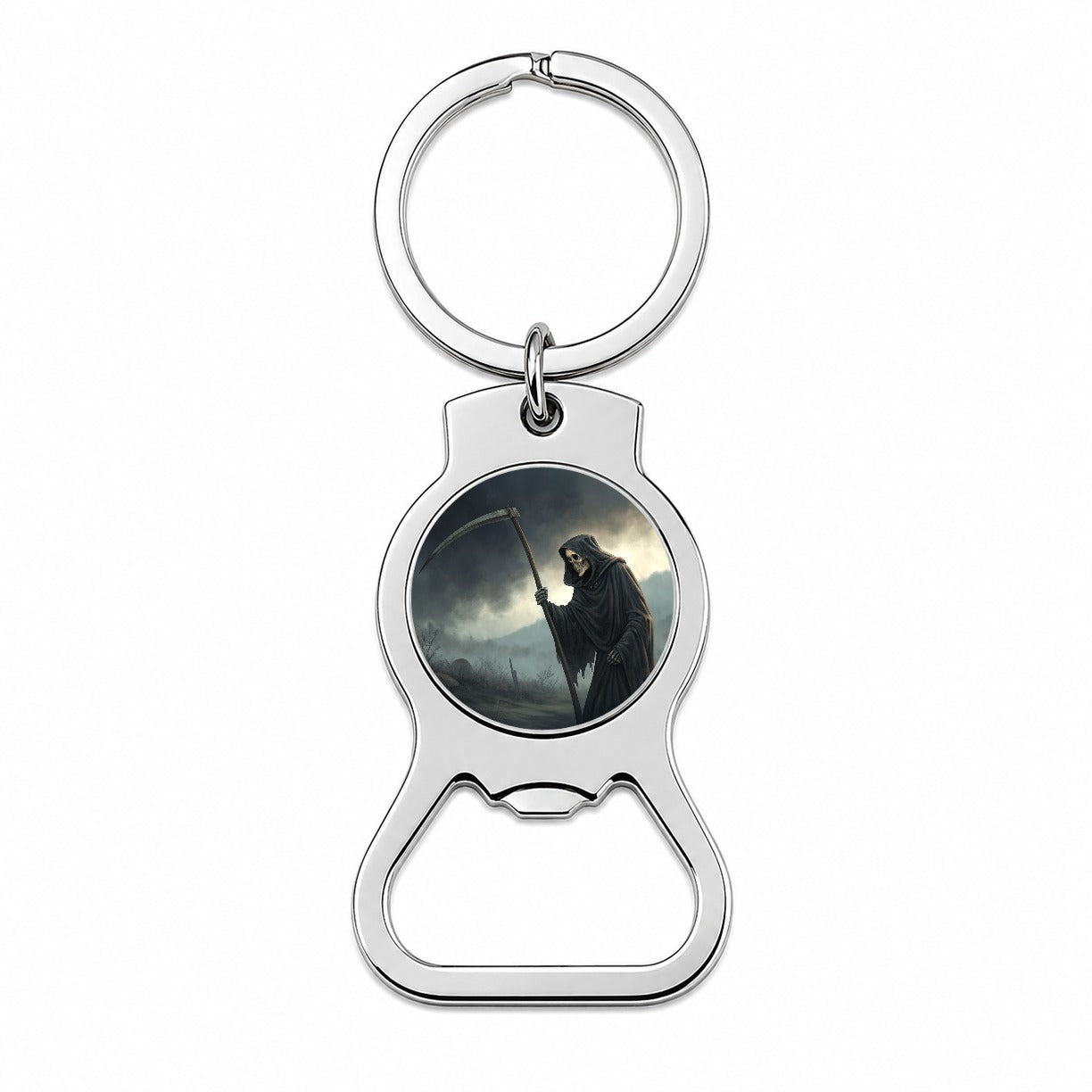 Grim Reaper Death Halloween Bottle Opener Keychain