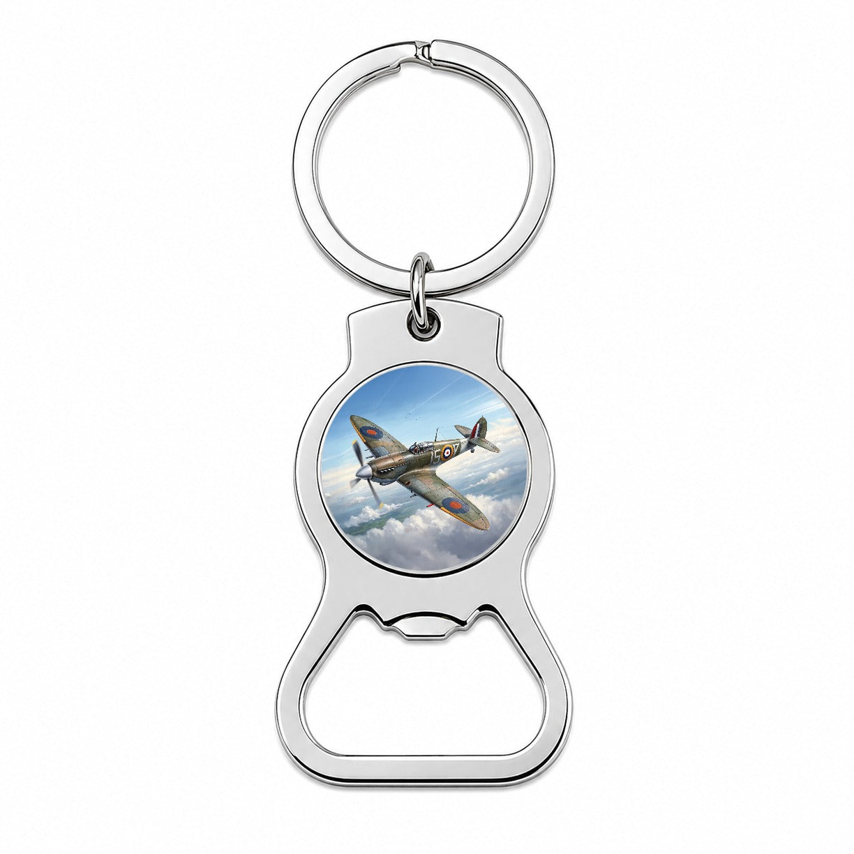 Hawker Hurricane WWII British Fighter Plane Bottle Opener Keychain