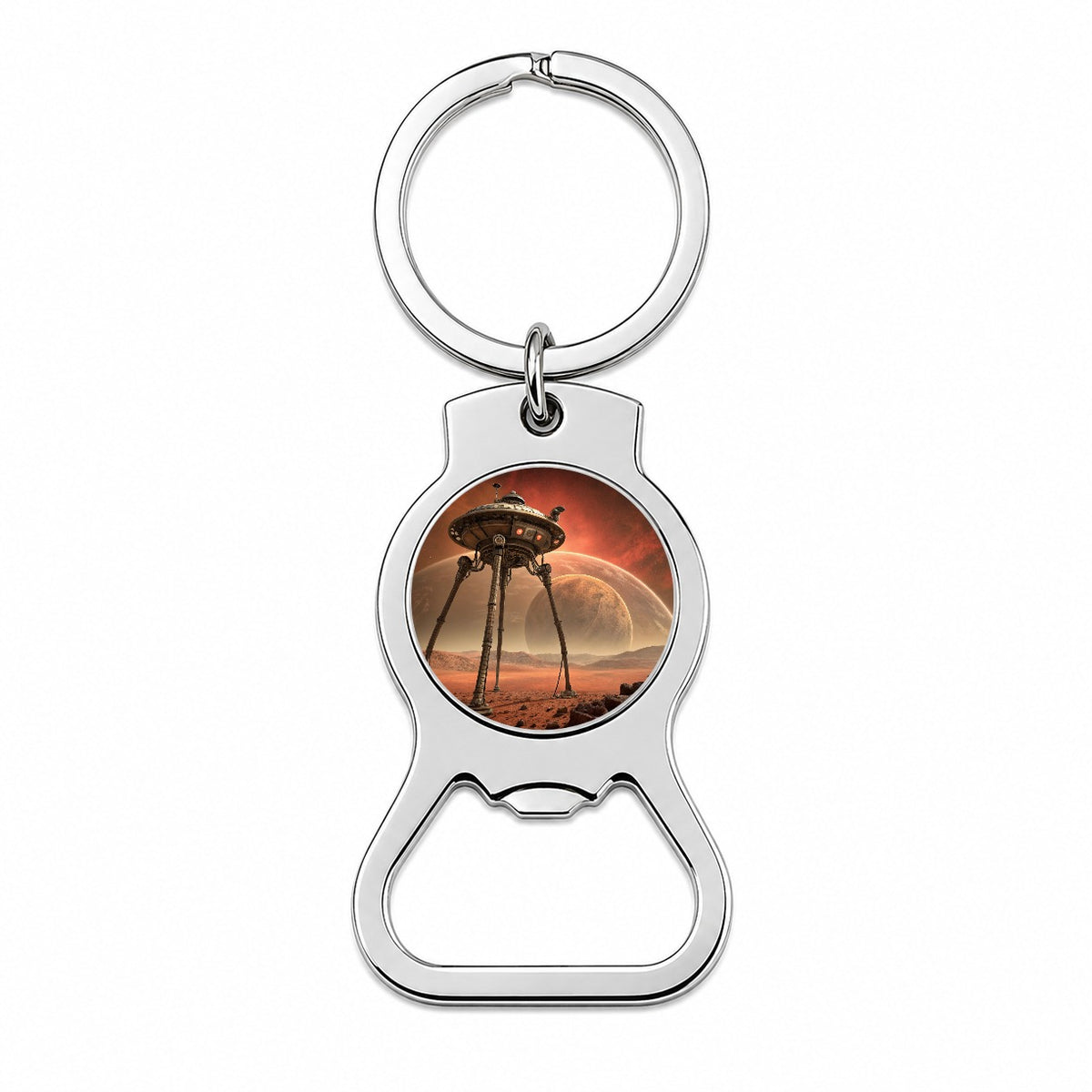 Martian Tripod War Machine Sci-fi From War Of The Worlds Bottle Opener Keychain