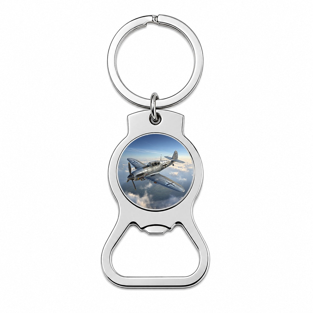 Messerschmitt Bf 109 WWII German Fighter Plane Bottle Opener Keychain