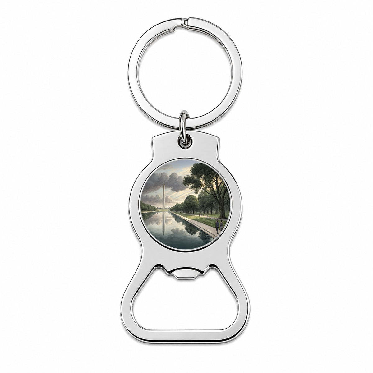 National Mall Reflecting Pool In Washington DC Bottle Opener Keychain