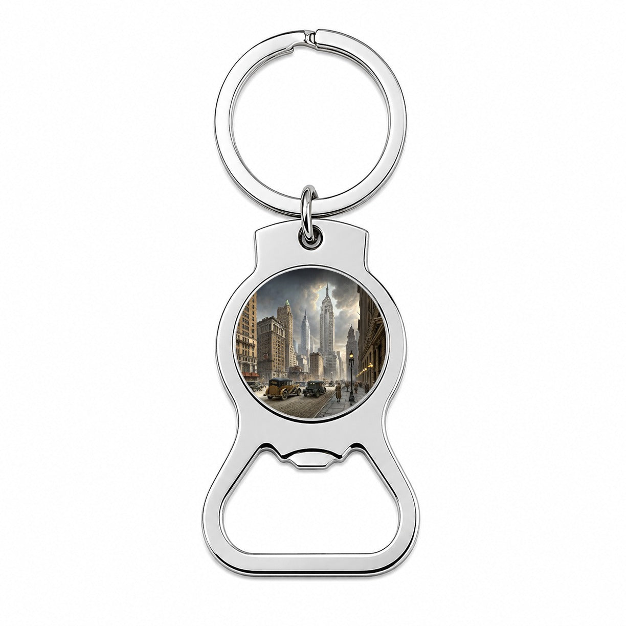 New York City in the 1900's Bottle Opener Keychain