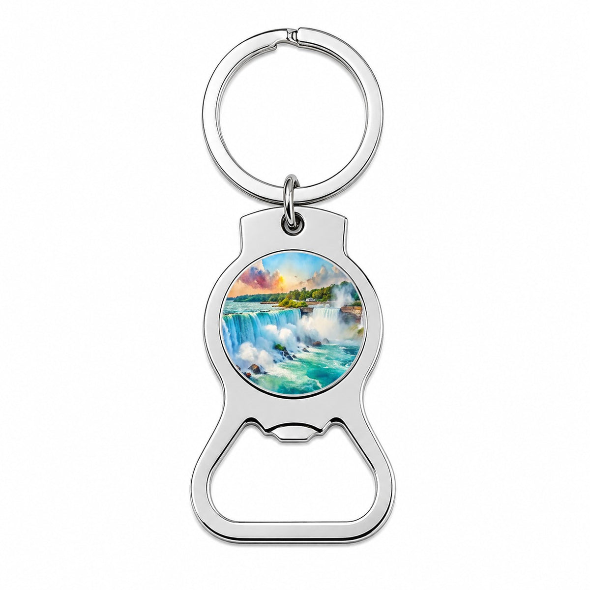 Niagara Falls New York Watercolor Bottle Opener Keychain