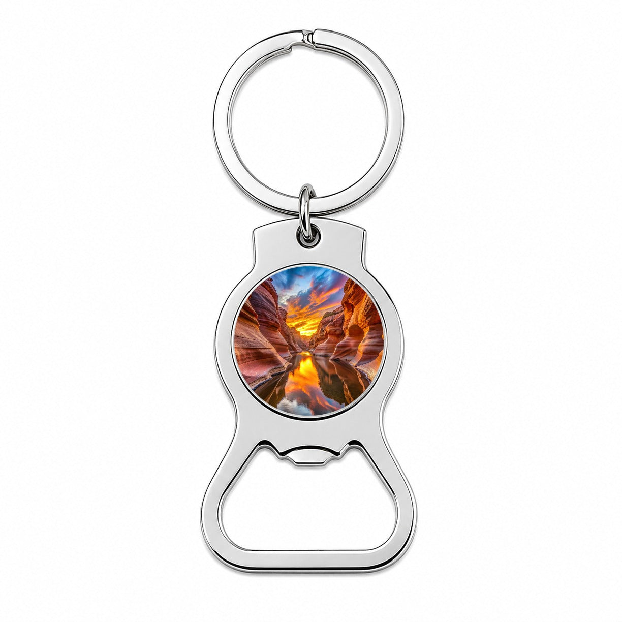 Slot Canyons And Water At Sunset Utah Arizona Bottle Opener Keychain