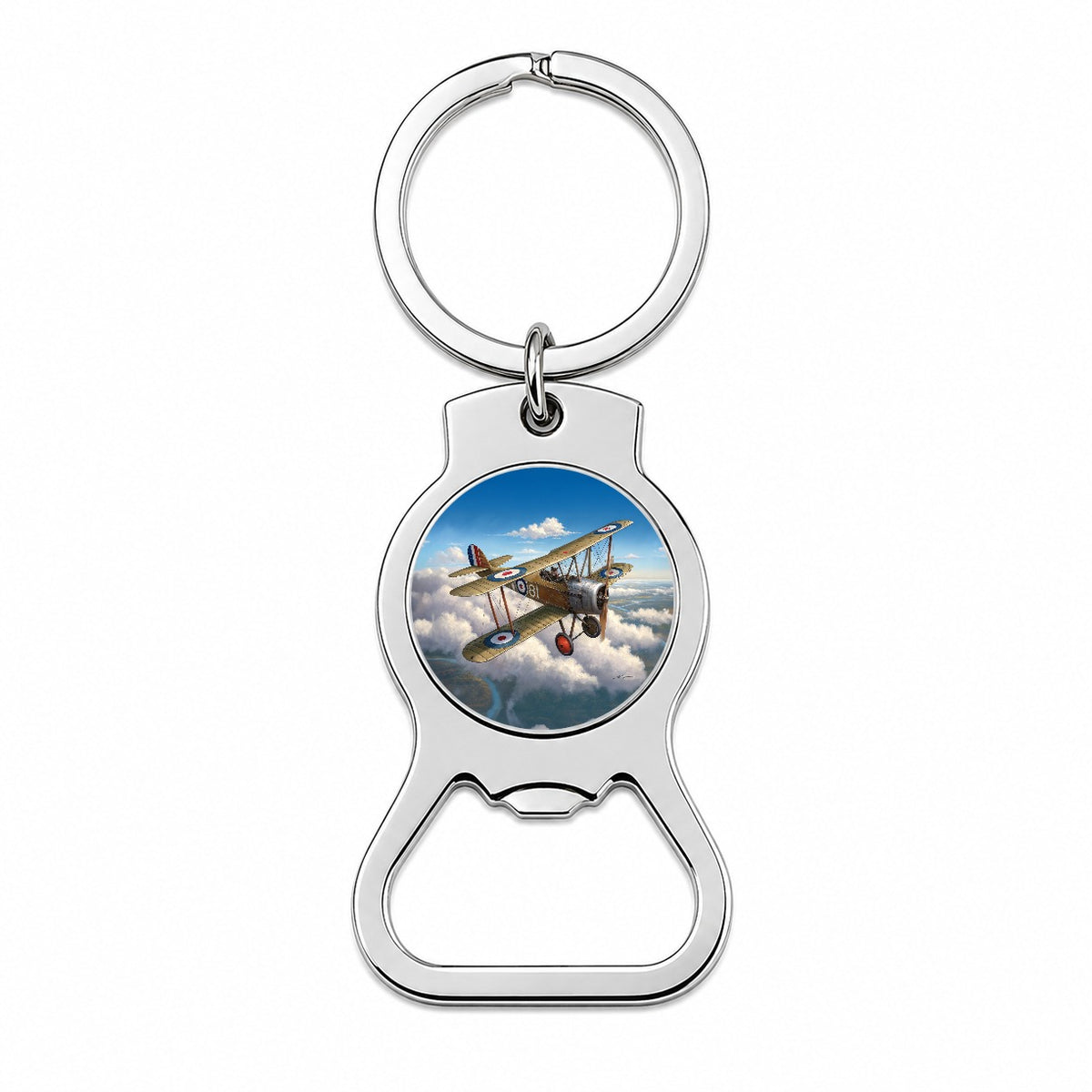 Sopwith Camel WWI British Fighter Plane Bottle Opener Keychain