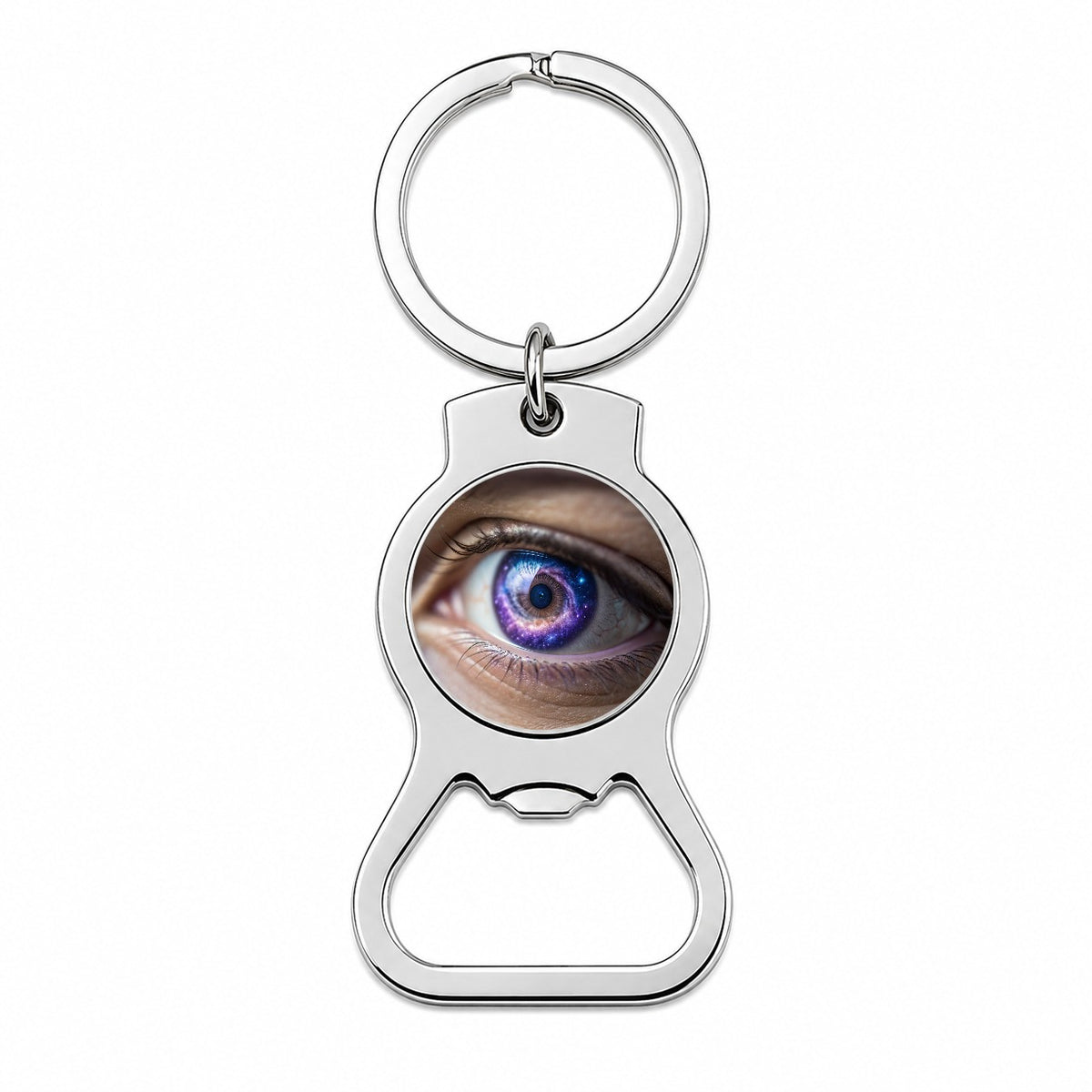 The Galaxy Seen Through Her Eyes Bottle Opener Keychain