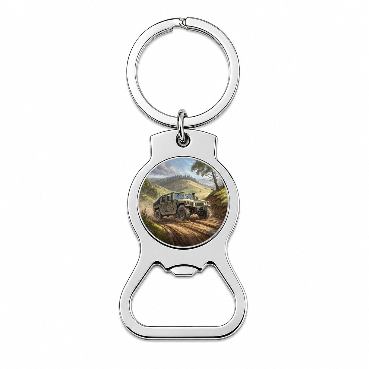 US Army Military Humvee Bottle Opener Keychain