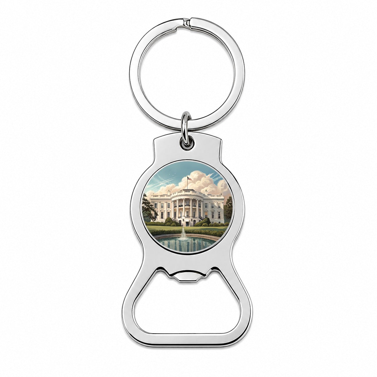 White House Washington DC Bottle Opener Keychain