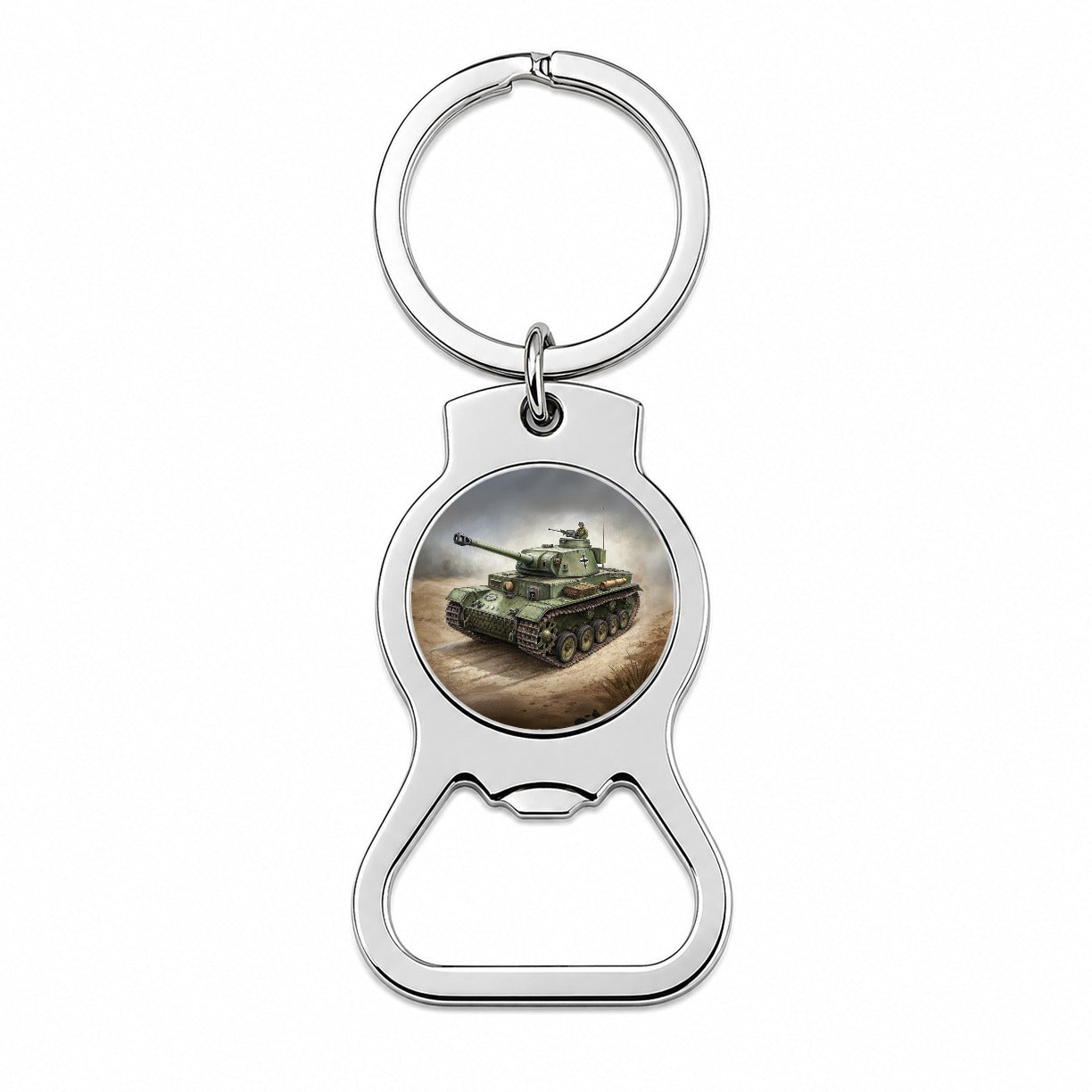 WWII German Panzer IV Tank Bottle Opener Keychain