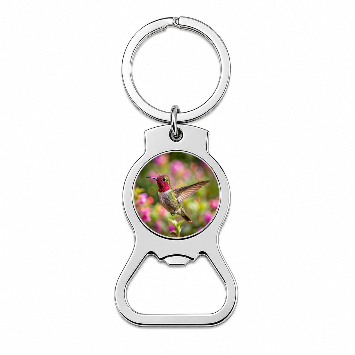 Anna's Hummingbird Backyard Bird Bottle Opener Keychain