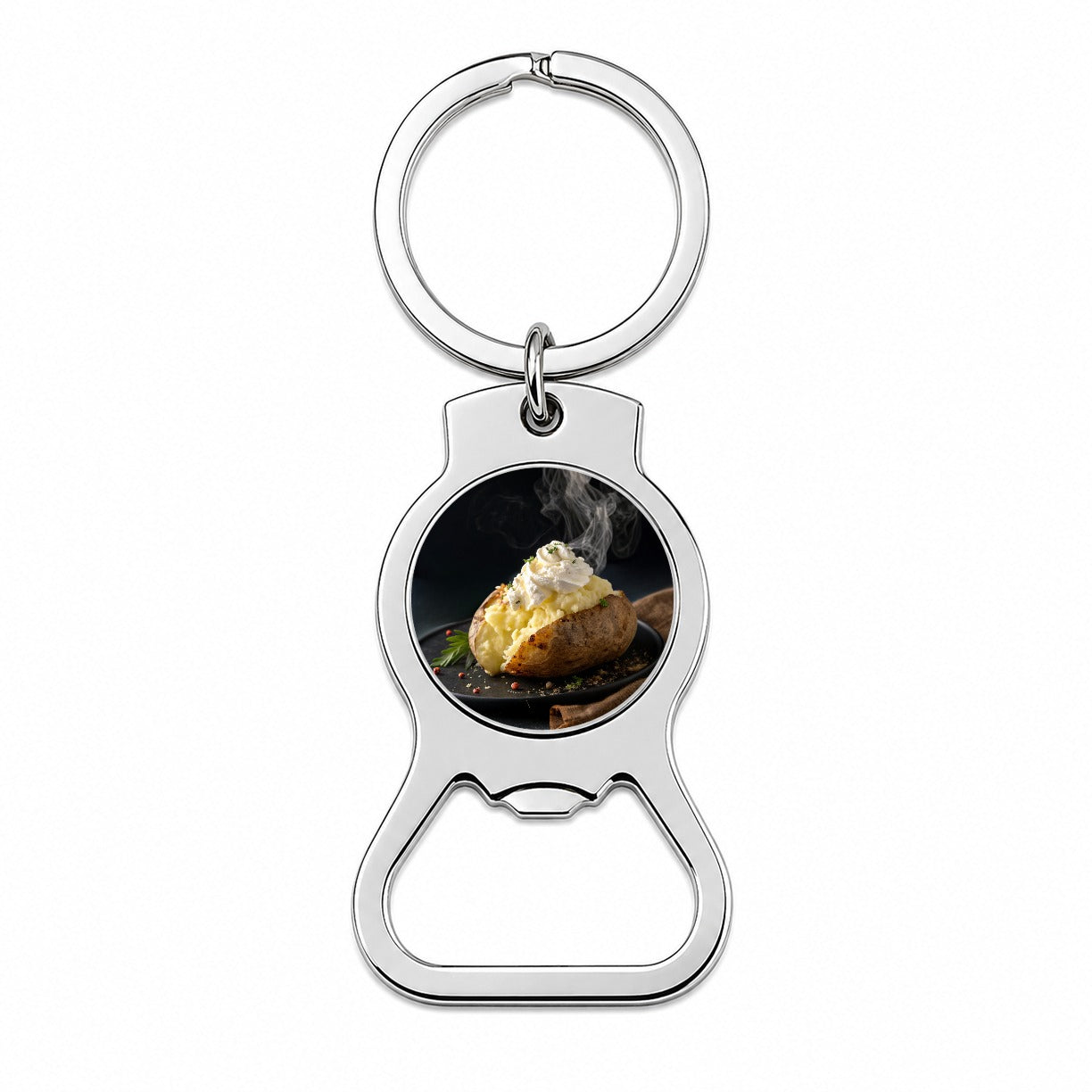 Baked Potato Bottle Opener Keychain