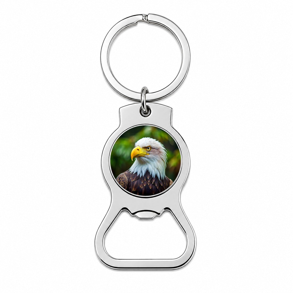 Bald Eagle Raptor Bird Of Prey Bottle Opener Keychain