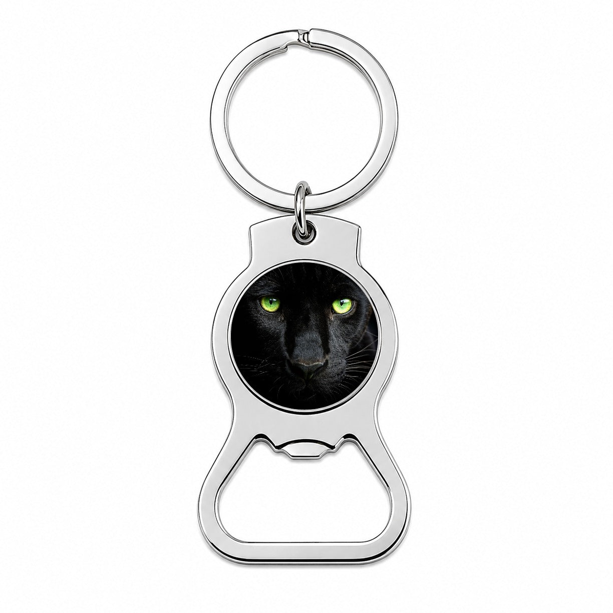 Black Panther Eyes Bottle Opener Keychain