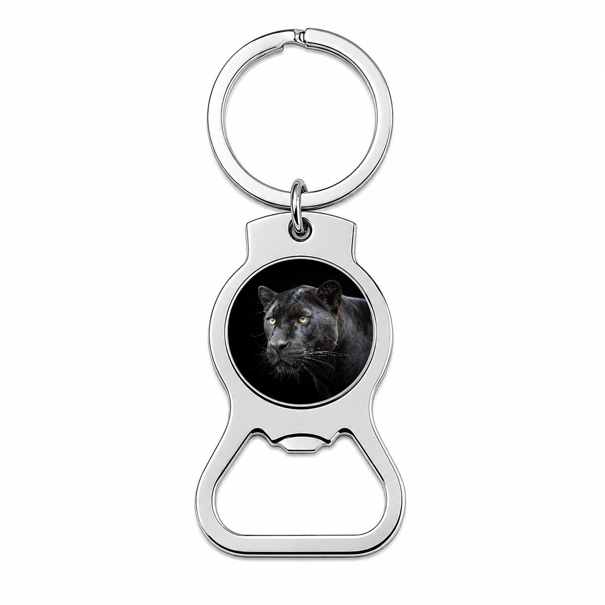 Black Panther Face Bottle Opener Keychain